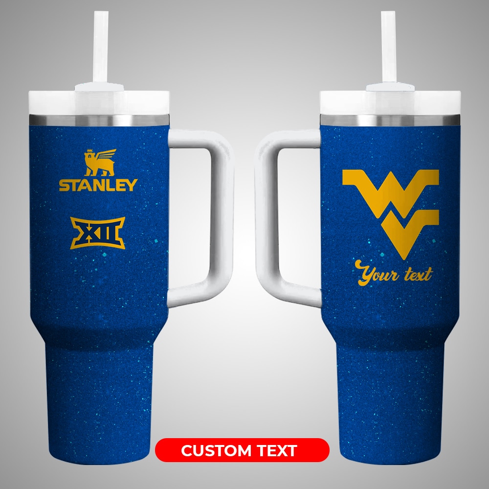 West Virginia Mountaineers NCAA Custom Stanley Cup 40 oz 30 oz Tumbler With Handle
