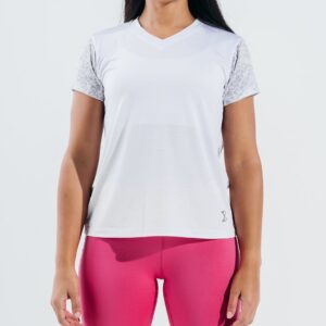 White Grace Gym Sport Workout Short Sleeve T-Shirt