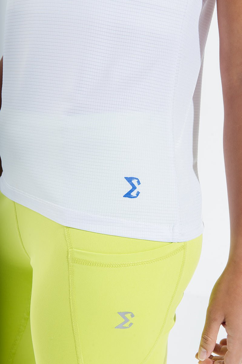 White X Skydiver X Acid Lime Grace Gym Sport Workout Short Sleeve T-Shirt