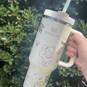 Winnie The Pooh Cartoon Custom Stanley Cup 40 oz 30 oz Tumbler With Handle