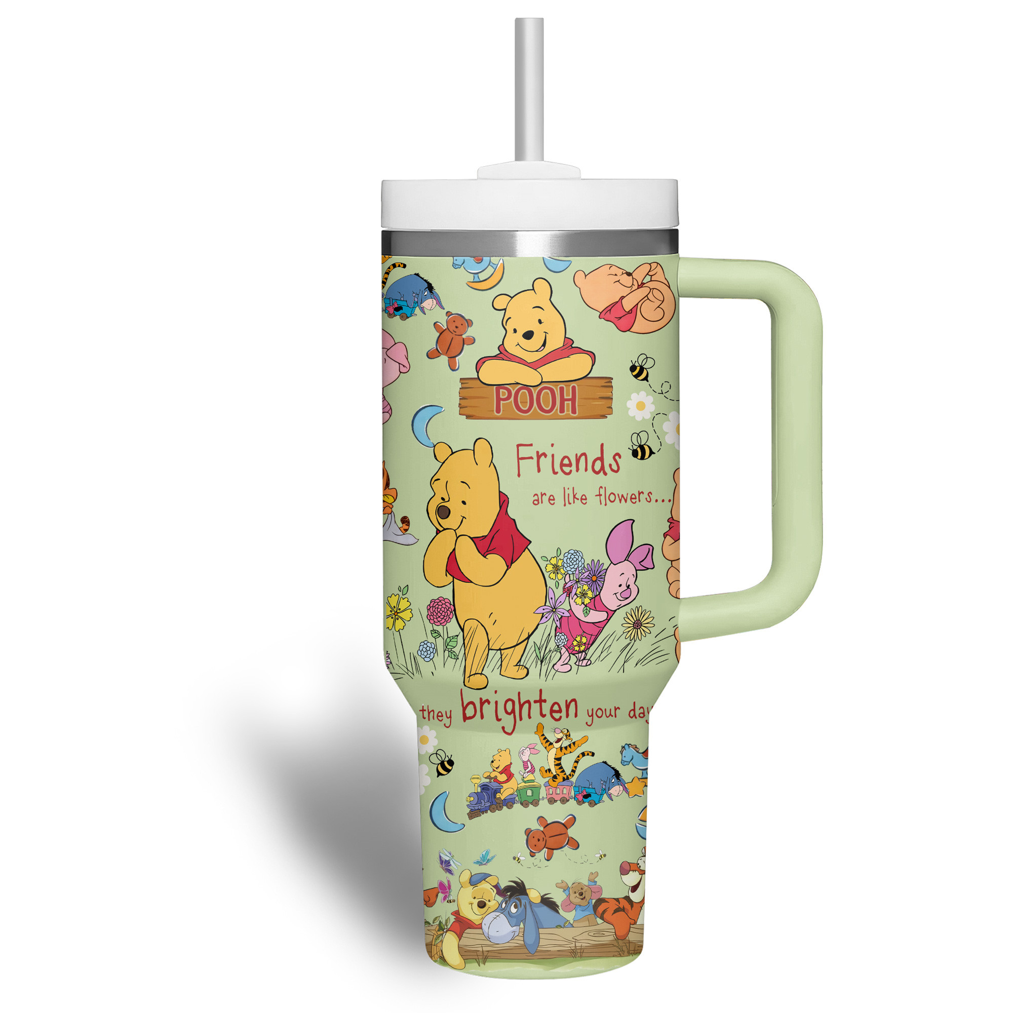 Winnie-the-Pooh Cartoon Custom Stanley Cup 40 oz 30 oz Tumbler With Handle