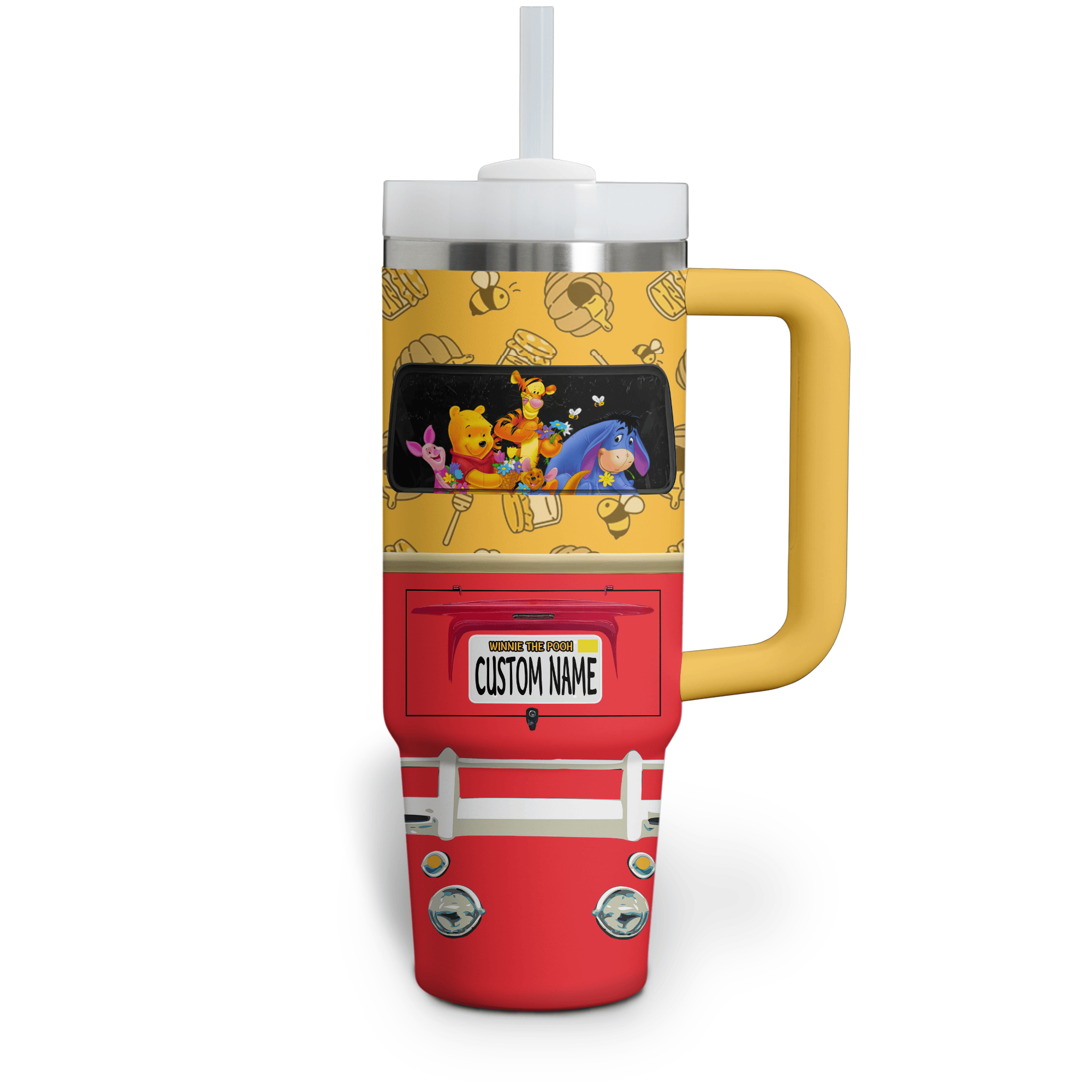 Winnie The Pooh Cartoon Custom Stanley Cup 40 oz 30 oz Tumbler With Handle