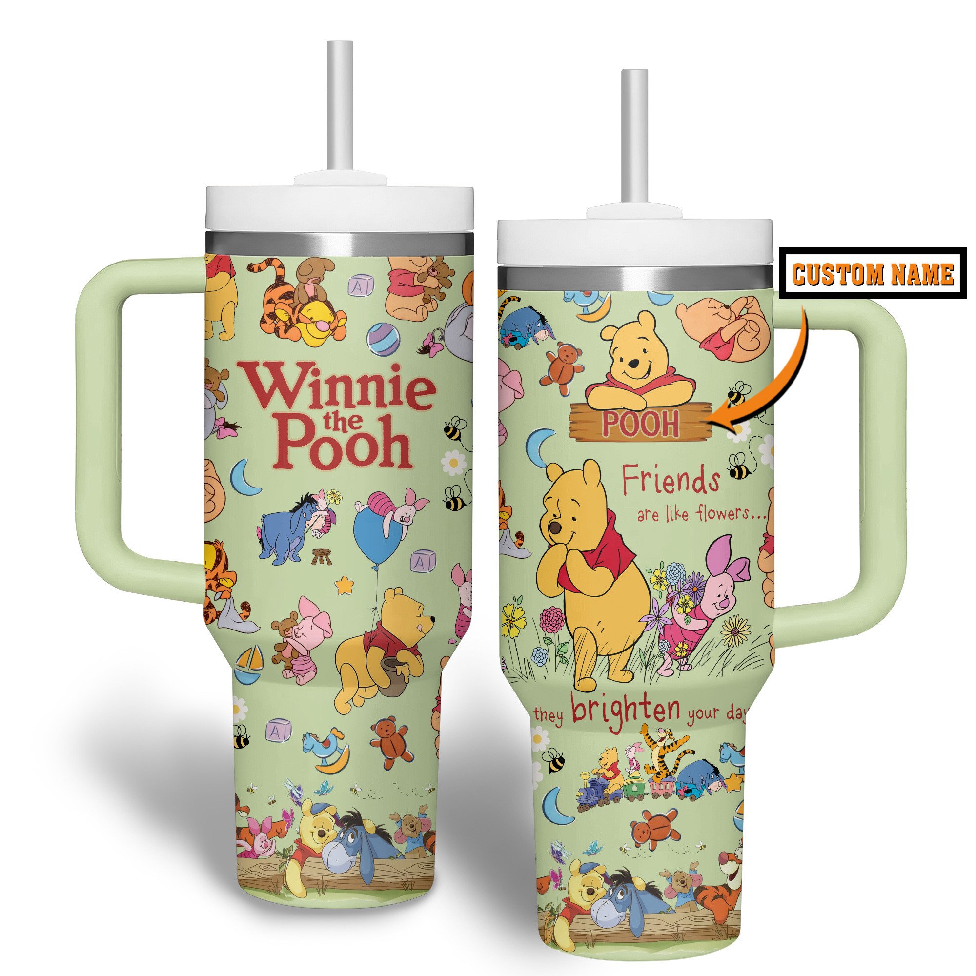 Winnie-the-Pooh Cartoon Custom Stanley Cup 40 oz 30 oz Tumbler With Handle