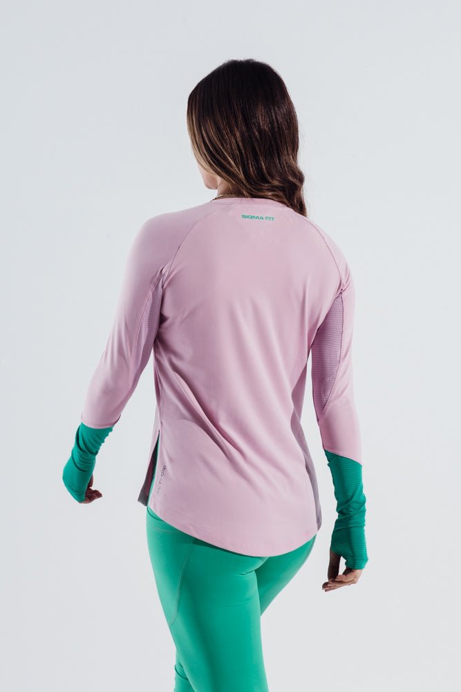 Winsome Orchid Smoky Gym Sport Workout Long Sleeve T-Shirt