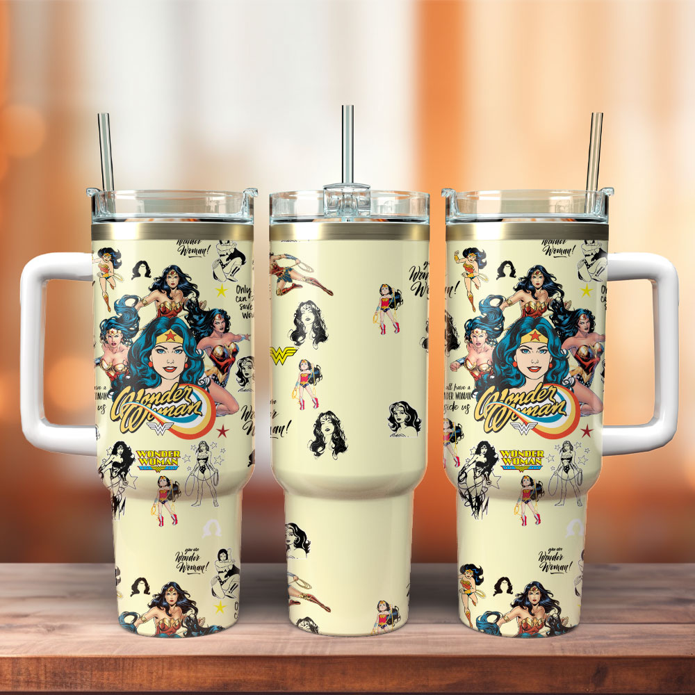 Wonder Woman Mother Day Custom Stanley Cup 40 oz 30 oz Tumbler With Handle