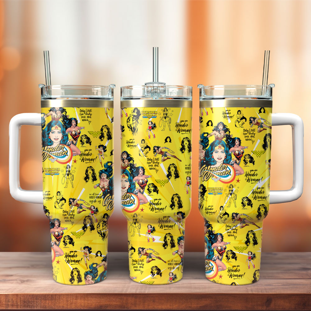 Wonder Woman Movie Custom Stanley Cup 40 oz 30 oz Tumbler With Handle