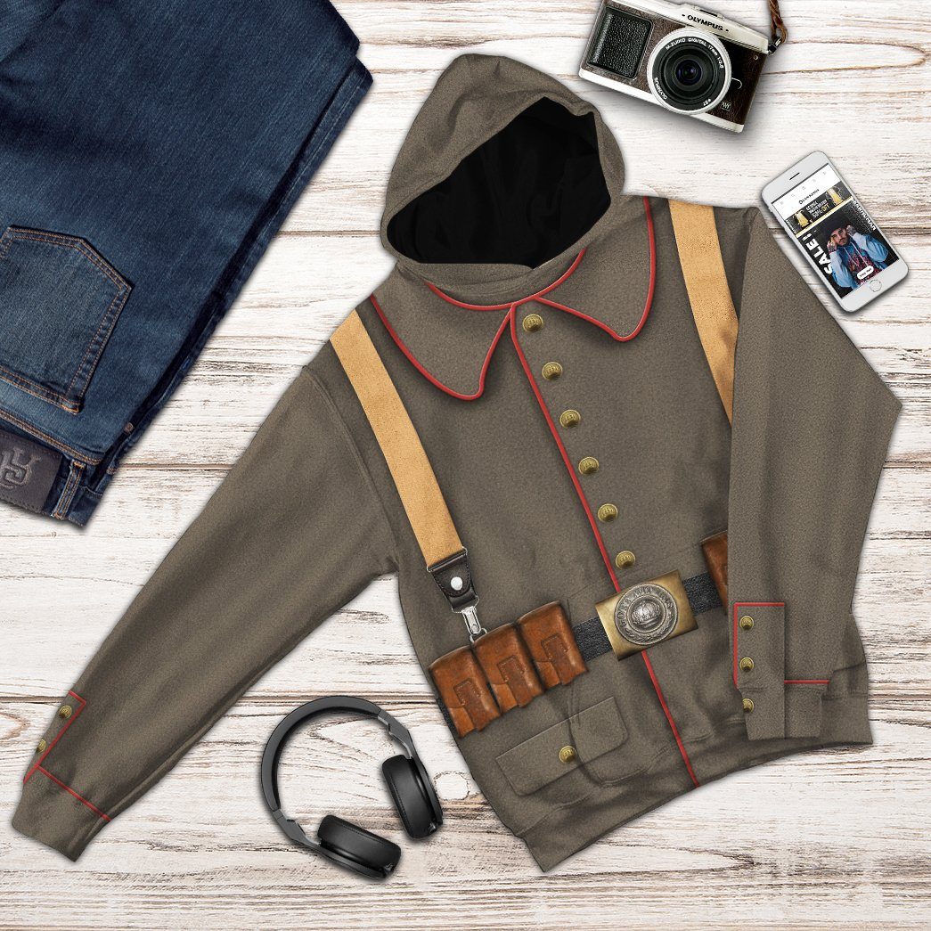 WW1 German Soldier Costume Hoodie Sweatshirt T-Shirt Sweatpants Tracksuit - Stormmerch Exclusive