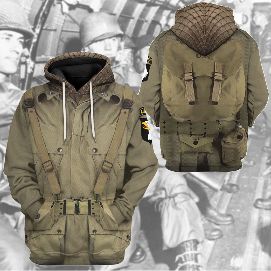 WW2 Paratroopers Costume Hoodie Sweatshirt T-Shirt Sweatpants Tracksuit - Stormmerch Exclusive