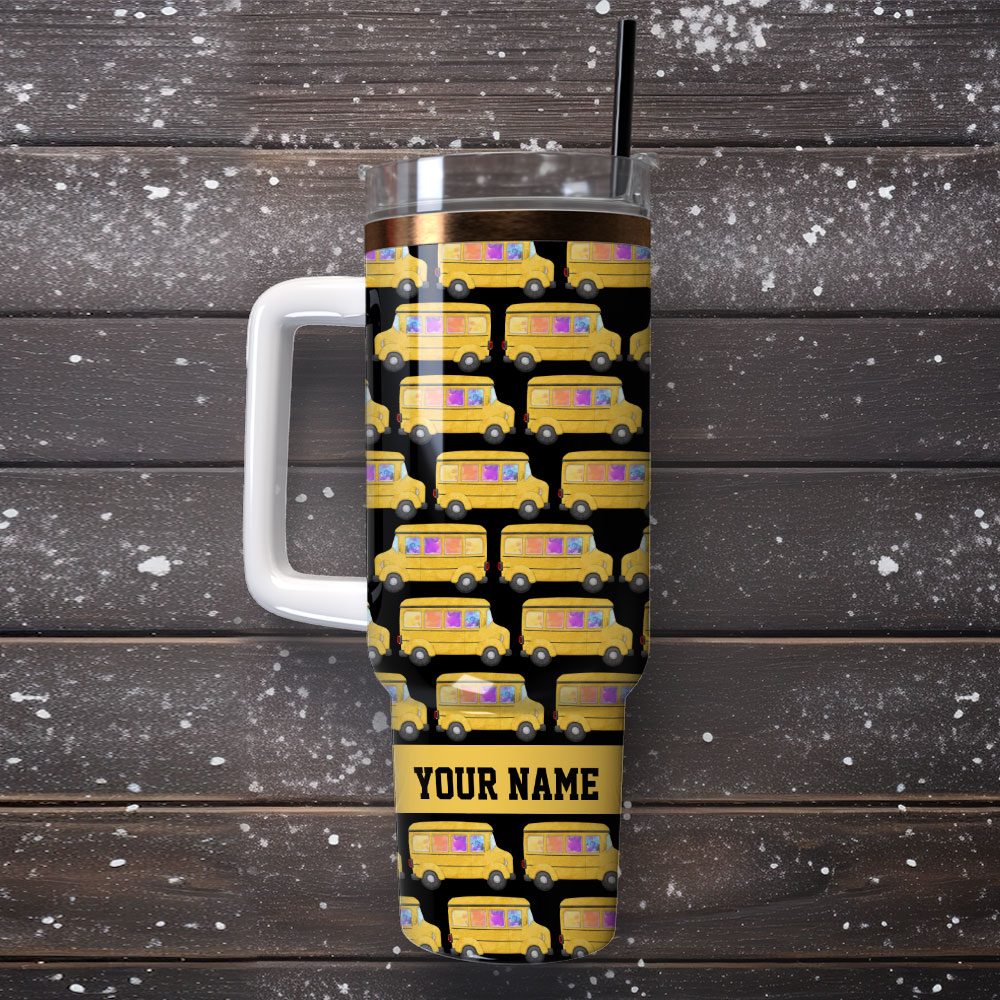 Yellow Bus Custom Stanley Cup 40 oz 30 oz Tumbler With Handle
