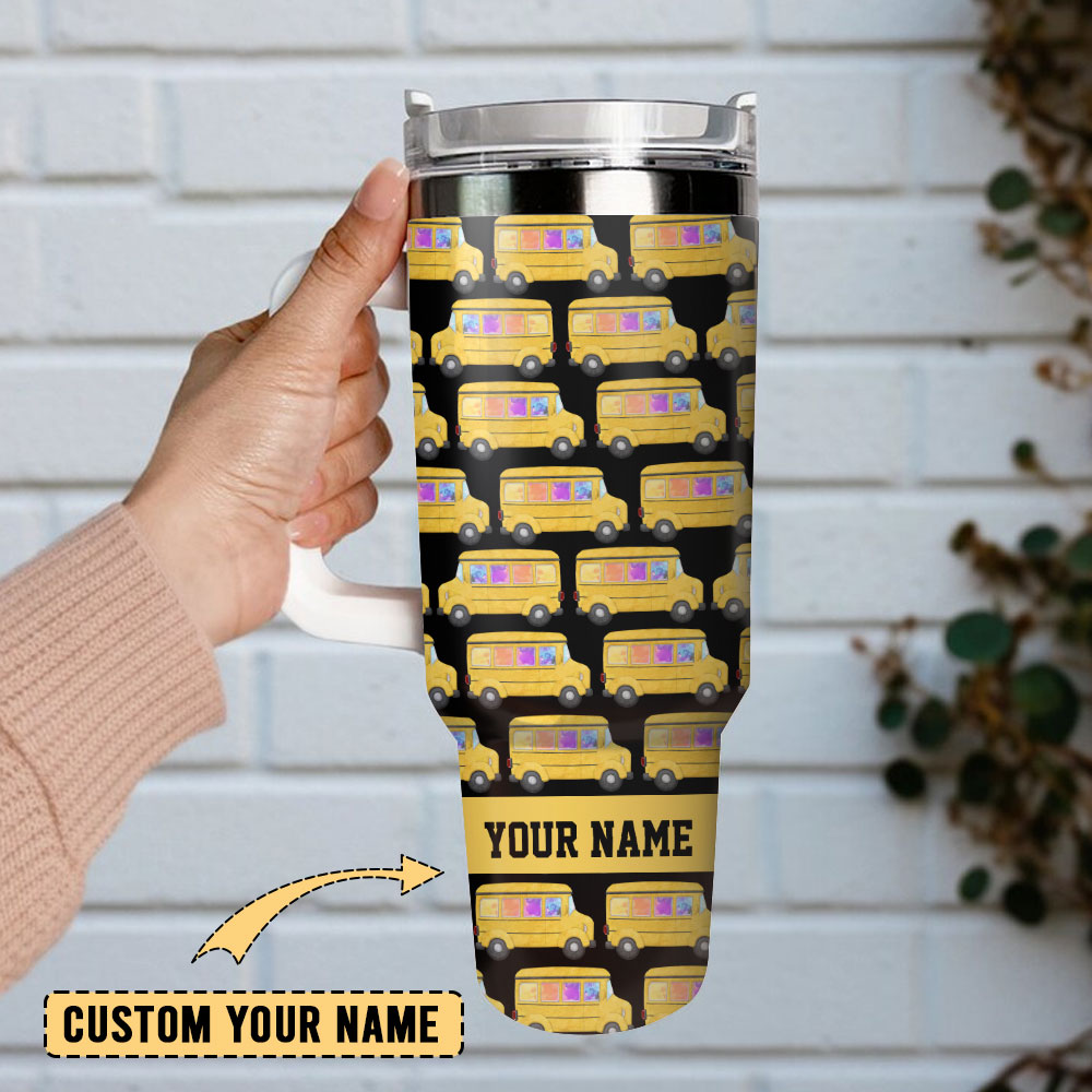 Yellow Bus Custom Stanley Cup 40 oz 30 oz Tumbler With Handle