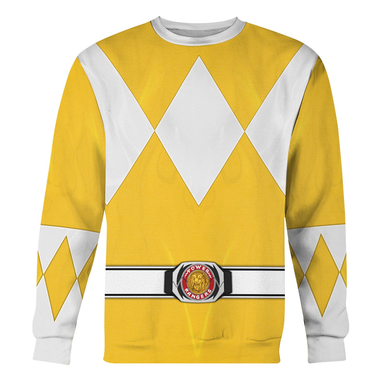 Yellow Ranger Mighty Morphin Hoodies Sweatshirt T-shirt Hawaiian Tracksuit - Stormmerch Exclusive