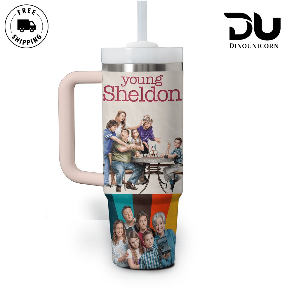 Young Sheldon TV Series Custom Stanley Cup 40 oz 30 oz Tumbler With Handle