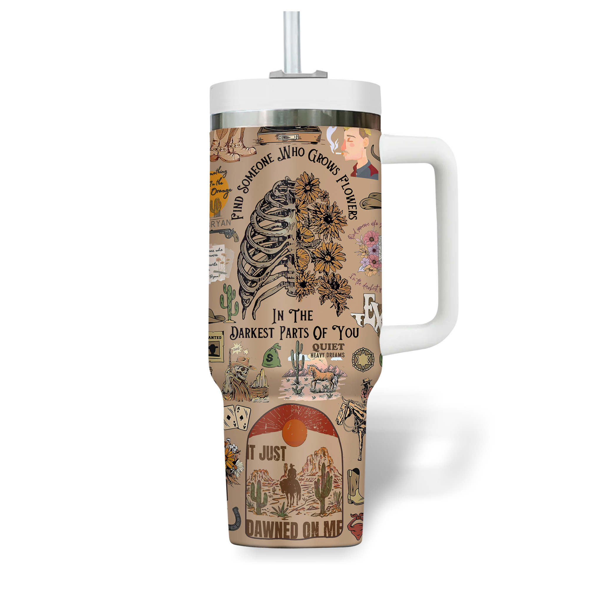 Zach Bryan Music Custom Stanley Cup 40 oz 30 oz Tumbler With Handle